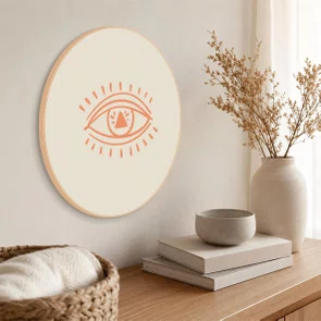 Quadro Decorativo Redondo Olho Boho