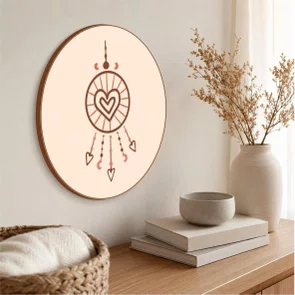 Quadro Decorativo Redondo Prendedor de Sonhos Boho