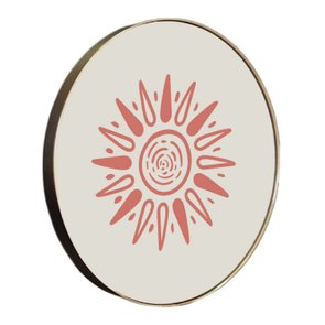 Quadro Decorativo Redondo Sol com Moldura Flexível Metalizada Quadro Decorativo Redondo Sol com Moldura Flexível Metalizada