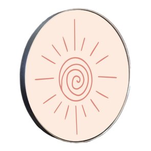 Quadro Decorativo Redondo Sol Minimalista com Moldura Flexível Metalizada Quadro Decorativo Redondo Sol Minimalista com Moldura Flexível Metalizada