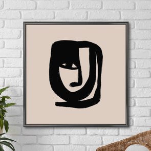Quadro Decorativo Rosto Abstrato Estilo Japandi Quadro Decorativo Rosto Abstrato Estilo Japandi