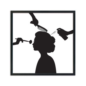 Quadro Decorativo Salão De Beleza Mulher Se Arrumando Quadro Decorativo Salão De Beleza Mulher Se Arrumando