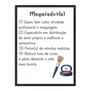 Quadro Decorativo Significado De Maquiadora Quadro Decorativo Significado De Maquiadora