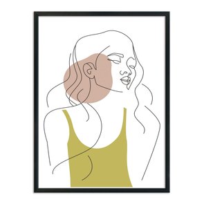 Quadro Decorativo Silhueta Blusa Verde Quadro Decorativo Silhueta Blusa Verde