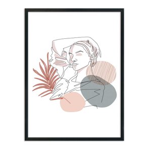 Quadro Decorativo Silhueta Braço Sobre A Cabeça Quadro Decorativo Silhueta Braço Sobre A Cabeça