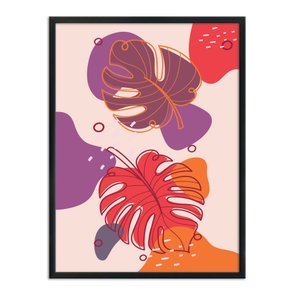 Quadro Decorativo Silhueta Folha De Adão Quadro Decorativo Silhueta Folha De Adão