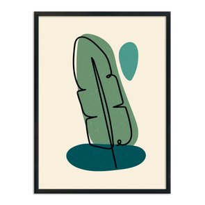 Quadro Decorativo Silhueta Folha De Bananeira Quadro Decorativo Silhueta Folha De Bananeira