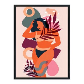 Quadro Decorativo Silhueta Mulher Bronzeada Quadro Decorativo Silhueta Mulher Bronzeada