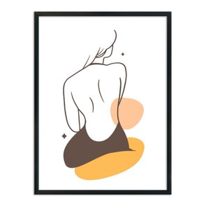 Quadro Decorativo Silhueta Mulher De Costa Com Cores Quadro Decorativo Silhueta Mulher De Costa Com Cores
