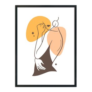 Quadro Decorativo Silhueta Mulher De Lado Quadro Decorativo Silhueta Mulher De Lado
