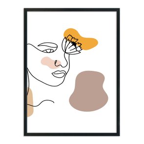 Quadro Decorativo Silhueta Rosto Com Cores Quadro Decorativo Silhueta Rosto Com Cores