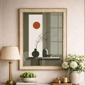 Quadro Decorativo Sol Nascente Estilo Modern Heritage