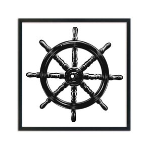 Quadro Decorativo Timão de Navio - Volante do Navio Quadro Decorativo Timão de Navio - Volante do Navio