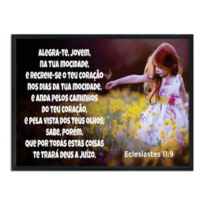 Quadro Decorativo Versículo Bíblico Eclesiastes 11:9 Quadro Decorativo Versículo Bíblico Eclesiastes 11:9