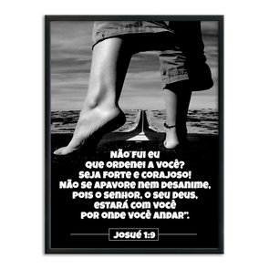 Quadro Decorativo Versículo Bíblico Josué 1:9 Quadro Decorativo Versículo Bíblico Josué 1:9