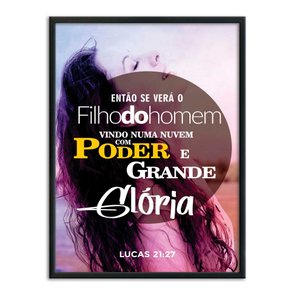 Quadro Decorativo Versículo Bíblico Lucas 21:27 Quadro Decorativo Versículo Bíblico Lucas 21:27