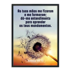 Quadro Decorativo Versículo Bíblico Salmos 119:73 Quadro Decorativo Versículo Bíblico Salmos 119:73