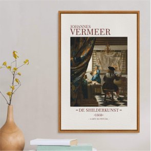 Quadro em Tela Canvas A Arte da Pintura de Johannes Vermeer Quadro em Tela Canvas A Arte da Pintura de Johannes Vermeer