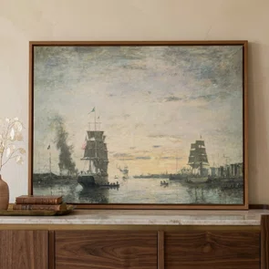 Quadro Em Tela Canvas "A Entrada do Porto de Le Havre" de Eugène Boudin