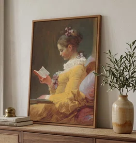 Quadro Em Tela Canvas  "A Garota Lendo" de Jean Honoré Fragonard