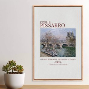 Quadro em Tela Canvas A Ponte Real e o Pavilhão Flore de Camille Pissarro Quadro em Tela Canvas A Ponte Real e o Pavilhão Flore de Camille Pissarro
