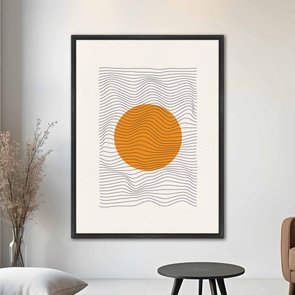Quadro Em Tela Canvas Bauhaus Círculo Laranja Quadro Em Tela Canvas Bauhaus Círculo Laranja
