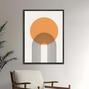Quadro Em Tela Canvas Bauhaus Círculo Laranja E Curvas Quadro Em Tela Canvas Bauhaus Círculo Laranja E Curvas