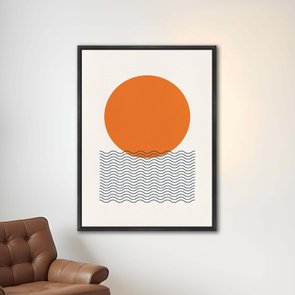 Quadro Em Tela Canvas Bauhaus Ondas E Círculo Quadro Em Tela Canvas Bauhaus Ondas E Círculo