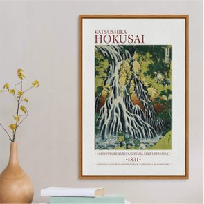 Quadro em Tela Canvas Cachoeira Kirifuri no Monte Kuokami de Kathushika Hokusai Quadro em Tela Canvas Cachoeira Kirifuri no Monte Kuokami de Kathushika Hokusai
