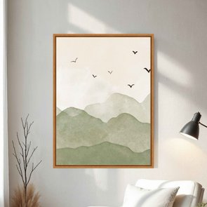 Quadro Em Tela Canvas Colinhas Com Pássaros Calm Colors Estilo Japandi Quadro Em Tela Canvas Colinhas Com Pássaros Calm Colors Estilo Japandi
