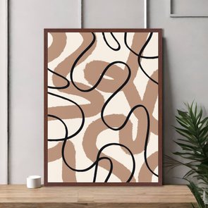 Quadro Em Tela Canvas Curvas Abstratas Estilo Japandi Quadro Em Tela Canvas Curvas Abstratas Estilo Japandi