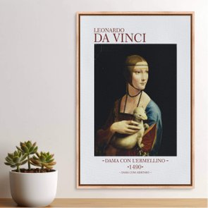 Quadro em Tela Canvas Dama com Arminho de Leonardo da Vinci Quadro em Tela Canvas Dama com Arminho de Leonardo da Vinci