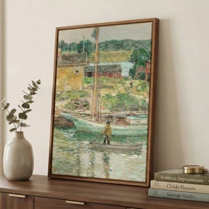 Quadro Em Tela Canvas Embarcação de Ostras, Cos Cob de Childe Hassam
