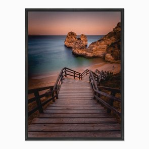 Quadro em Tela Canvas Escada para a Praia Quadro em Tela Canvas Escada para a Praia