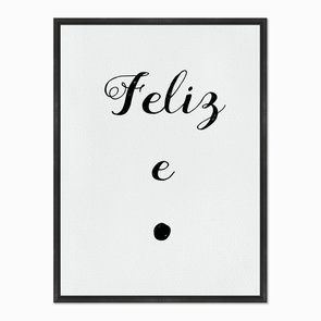 Quadro em Tela Canvas Feliz e Ponto Quadro em Tela Canvas Feliz e Ponto