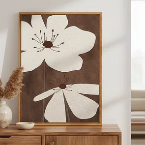 Quadro Em Tela Canvas Floral Chocolate Estilo Modern Heritage