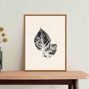 Quadro Em Tela Canvas Folha Abstrata Minimalista Estilo Japandi Quadro Em Tela Canvas Folha Abstrata Minimalista Estilo Japandi