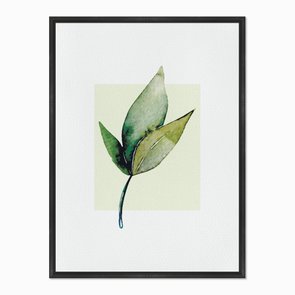 Quadro em Tela Canvas Folhas Estilo Retrô