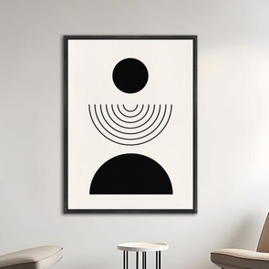 Quadro Em Tela Canvas  Formas Geométricas Pretas Quadro Em Tela Canvas  Formas Geométricas Pretas