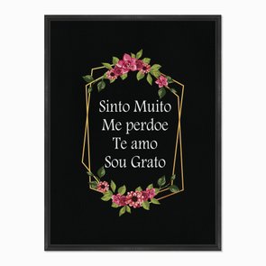 Quadro em Tela Canvas Hooponopono Sinto Muito, Me Perdoe, Te Amo, Sou Grato Quadro em Tela Canvas Hooponopono Sinto Muito, Me Perdoe, Te Amo, Sou Grato