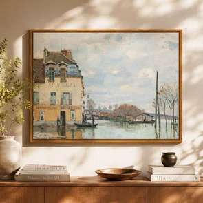 Quadro Em Tela Canvas "Inundação em Port-Marly" de Alfred Sisley
