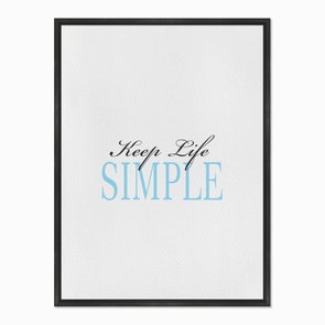 Quadro em Tela Canvas Keep Life Simple Quadro em Tela Canvas Keep Life Simple
