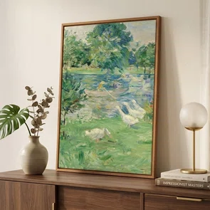 Quadro Em Tela Canvas "Menina Em Um Barco Com Gansos" de Berthe Morisot