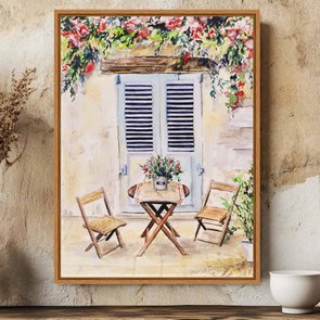 Quadro Em Tela Canvas Mesa E Cadeiras De Madeira Vintage Quadro Em Tela Canvas Mesa E Cadeiras De Madeira Vintage