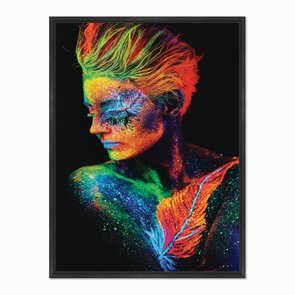 Quadro em Tela Canvas Mulher com o Corpo Pintado Quadro em Tela Canvas Mulher com o Corpo Pintado