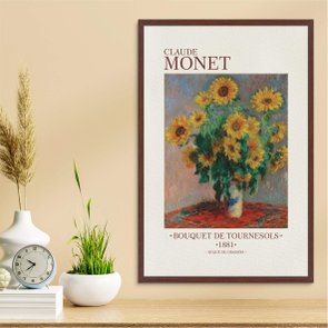 Quadro em Tela Canvas Os Girassóis de Claude Monet Quadro em Tela Canvas Os Girassóis de Claude Monet