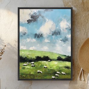 Quadro Em Tela Canvas Ovelhas E Pastagens Farmhouse Quadro Em Tela Canvas Ovelhas E Pastagens Farmhouse