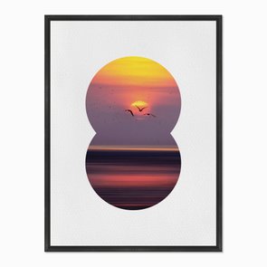 Quadro em Tela Canvas Paisagem de Pássaros Voando Quadro em Tela Canvas Paisagem de Pássaros Voando