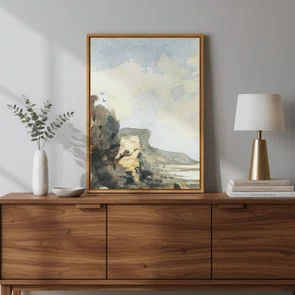 Quadro Em Tela Canvas Paisagem Praia Rochosa Abstrata Vintage Quadro Em Tela Canvas Paisagem Praia Rochosa Abstrata Vintage