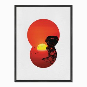 Quadro em Tela Canvas Pôr do Sol Laranja Quadro em Tela Canvas Pôr do Sol Laranja